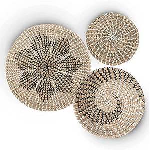 Vietnam Woven Wall Plate, Woven <b>Placemat</b>, Boho Serving Tray, Seagrass Woven Plates, 99GD Woven Trivet - Product Image 6