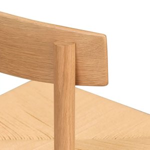 เก้าอี้รับประทานอาหารไม้สักธรรมชาติ Otway พร้อมหวายทอสําหรับร้านอาหารคาเฟ่ การใช้งานรับประทานอาหารกลางแจ้งในร่ม - Product Image 6