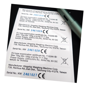 Plaques de numéro de série auto-adhésives étiquettes de code-barres étiquettes d'actifs - Product Image 3