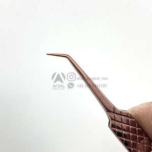 แหนบต่อขนตาปลอมโลโก้สลักโลโก้แหนบปริมาณนาโนจับขนตาเพิ่มทอง45องศา - Product Image 4