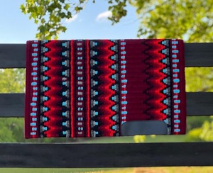 ผ้าห่มอานม้าแบบตะวันตกสำหรับม้าขนสัตว์พรีเมี่ยมสไตล์คาวบอยทอมือแบบดั้งเดิมทนทานและสะดวกสบายเหมาะสำหรับการฝึก - Product Image 2