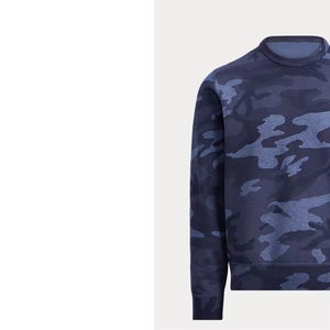 เสื้อสเวตเชิ้ตแขนยาวลำลองสำหรับผู้ชาย ลายพรางต้นไม้จริง คอทรงโอ ผ้าทอ - Product Image 5