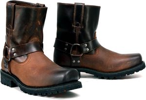 Bottes de moto en cuir de vachette imperméables marron vieilli avec doublure, pour motard et travail - Product Image 3