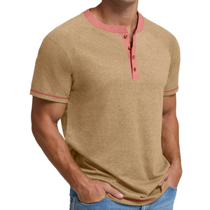 Camiseta Henley informal de manga corta con aspecto moderno adecuada para verano o capas - Product Image 3