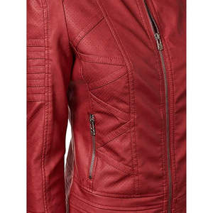 New Arrival <b>Women's</b> Tanned Satin Leather <b>Jacket</b> Eco-Friendly Breathable Linen/Nylon Lining Low MOQ Solid Color Wholesale Prices - Product Image 3