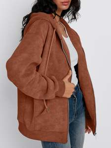 Sweat à capuche pour femme, impression numérique personnalisée, 100% coton molletonné, sweat à capuche décontracté, vêtements unisexes - Product Image 3