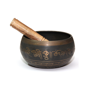 Bol chantant tibétain en laiton couleur or fait à la main avec une forme ronde de qualité supérieure au meilleur prix - Product Image 6