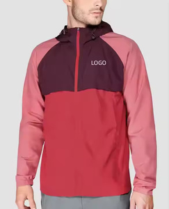 Coupe-vent léger et respirant en patchwork avec bloc de couleur, coupe ajustée avec logo réfléchissant, veste coupe-vent surdimensionnée pour hommes - Product Image 4