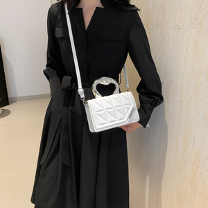 2024 Summer Edition <b>Women's</b> Candy Color PU Leather Crossbody Handbag Three Straps Cover Fashionable <b>Small</b> Square Shoulder <b>Bag</b> - Product Image 3