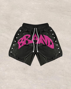 Camiseta de sublimación de algodón de alta calidad de diseño personalizado y conjunto corto con diamantes de imitación para hombres y mujeres imprime tu propio diseño - Product Image 3