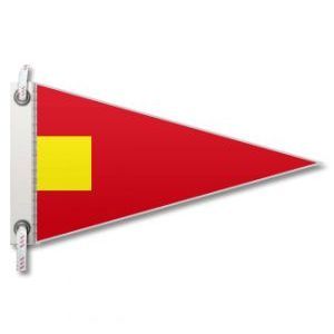 ธงสัญญาณทางทะเล รุ่นที่สี่ ขนาด 120x96 ซม. สีแดง พร้อมสี่เหลี่ยมสีเหลือง - Product Image 3