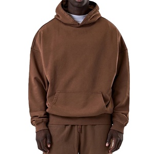 Haute qualité ample basique grande taille coton sweats à capuche lourd personnalisé unisexe pull à capuche 2026 - Product Image 1