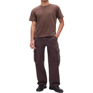 เสื้อยืดแขนสั้นสำหรับผู้ชาย, เสื้อยืด100% โอเวอร์ไซส์ผ้าคอตตอนโอเวอร์ไซส์เปิดไหล่ว่างเปล่าเสื้อสตรีทแวร์เฮฟวี่เวตสีพื้นสำหรับผู้ชายขนาดพิเศษ - Product Image 5