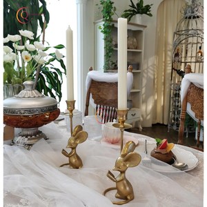 เชิงเทียนโลหะสำหรับตกแต่งในโบสถ์ที่วางเทียนสีทองโต๊ะทำมือและตกแต่งงานแต่งงานที่วางเมาส์ดีไซน์ - Product Image 2