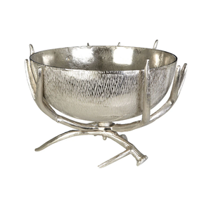 ชามสลัดหัวกวางสีเงินทุบสำหรับตกแต่งโต๊ะงานแต่งงานผลไม้ของหวานผลไม้แห้งเสิร์ฟบนโต๊ะรับประทานอาหารในบ้านห้องครัว - Product Image 6