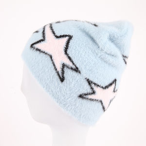 Gorro de jacquard deportivo personalizado bordado a mano cálido invierno Mohair Beanie sombreros con logotipo personalizado - Product Image 5