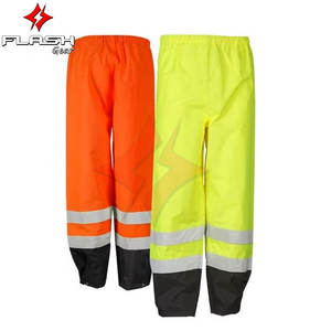 Pantalón de Trabajo Industrial de Tela Personalizada, Ropa de Seguridad de Alta Visibilidad, Fluorescente, ANSI Clase 1, Impermeable - Product Image 2