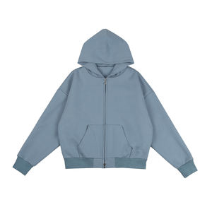 Sweat à capuche zippé pour hommes personnalisé en polaire de coton Logo personnalisé Sweats à capuche pour hommes pour l'hiver 2025 - Product Image 2