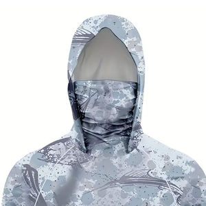 OEM personalizado hombres UPF 50 + pesca Sudadera con capucha impermeable pantalla solar camisa de manga larga 100% poliéster ropa deportiva OEM servicio de diseño - Product Image 6