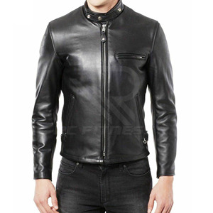 Chaqueta Cortavientos para Hombre, Talla Grande, Cuello Alto, Cuero PU, Transpirable, Resistente al Viento, Ecológica, con Patrón, para Invierno - Product Image 4