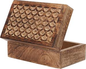 bulk supplier Wood <b>Box</b> manufacturer with <b>Hinged</b> Lid Latch Closure Engraved Rectangle Design - Product Image 5