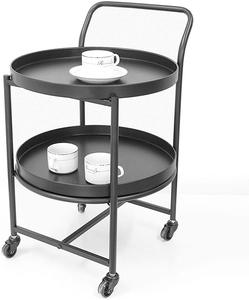 Antique Stainless Steel <b>Trolley</b> bar Cart for Home Catering Hotel Restaurant Kitchen Food <b>Serving</b> <b>Trolley</b> Wine & Glasses Holders - Product Image 6