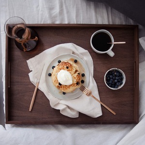 Plateau de service et de rangement en bois de qualité supérieure avec un design minimaliste, finition lisse, pour la cuisine, la salle à manger, la table basse, la décoration de la maison - Product Image 2