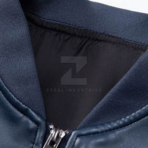 Chaqueta de Cuero para Hombre Hecha en Pakistán, Personalizada, con Cuello Alto, Logotipo Frontal, Impermeable, Ecológica, para Uso Diario - Product Image 4