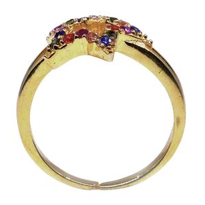 Anillo de estrella multicolor chapado en oro de Plata de Ley 925 - Product Image 4