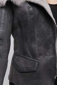 Chaqueta de Piel de Cordero Genuina para Mujer, Precio de Fábrica en Línea, Impermeable, Tecnología POWER DRY, Colores/Tallas/Logotipo Personalizables, Invierno - Product Image 6