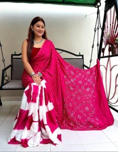 Sari de inspiración ligera para mujer en colecciones de tela de patrón elegante único multicolor de mayorista - Product Image 5