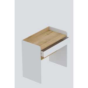 Harmony TEK ekmeceli beyaz Alma masas-Cadiz รุ่นที่มีคุณสมบัติลิ้นชัก - Product Image 1