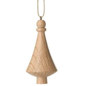 Ornements suspendus de Noël en bois de style rustique avec finition faite à la main parfaits pour la décoration d'arbre à la maison - Product Image 1