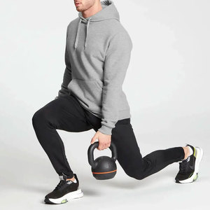 Sudadera con capucha de gimnasio de manga larga ligera para hombre, el mejor Material para entrenamiento físico, correr, teñido liso, bordado, compatible con ropa de invierno - Product Image 2