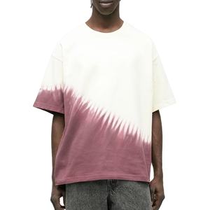 Camisetas Oversize de Hombre de Algodón 100% Pesado con Hombros Caídos, Teñido Anudado, Manga Corta, Transpirables, Ecológicas, de Alta Calidad - Product Image 1