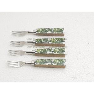 Premium Quality Wood Resin Handle <b>Fork</b> Cutlery Set <b>Knife</b> <b>Fork</b> Spoon Flatware Set in Wholesale Price Made by Indian Manufacturer - Product Image 5