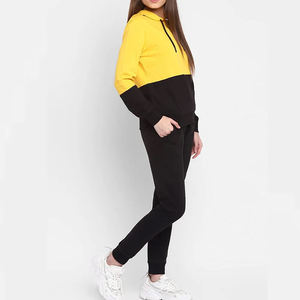 Conjuntos Deportivos de Felpa Suave para Mujer, 100% Algodón, con Capucha, Servicio OEM Personalizado, Venta al por Mayor, Atuendo de Otoño - Product Image 4