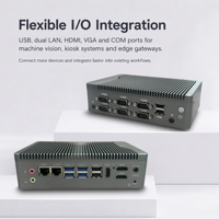 Mini PC industriel compact sans ventilateur N97, 6 ports série, double Ethernet, affichage, SSD MSATA pour armoire de contrôle professionnelle