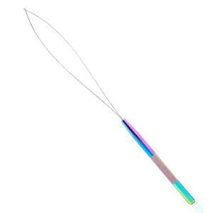 Kit d'outils professionnels pour extensions de cheveux, pinces métalliques, extracteur de perles, crochets de pose, finition arc-en-ciel - Product Image 4