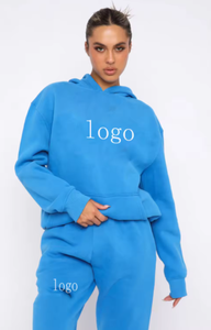 Ensemble pantalon de survêtement et sweat à capuche pour femmes 100% coton survêtement pour femmes - Product Image 2