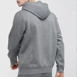 Sweat à capuche personnalisé OEM pour homme, broderie personnalisée, couleurs personnalisées, gris chiné, molleton épais, coupe oversize, épaules tombantes, streetwear - Product Image 6