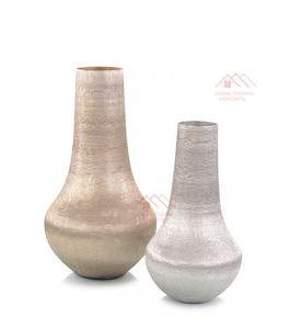 Ensemble de vases décoratifs de table en aluminium avec glaçure transparente pour la décoration de Diwali, fabriqué en fer, bois, laiton - Product Image 3