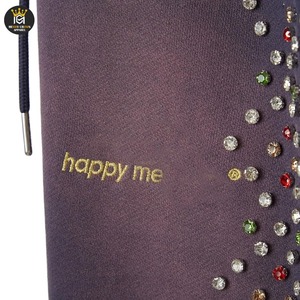 กางเกงวอร์มประดับพลอยเทียมสำหรับผู้ชายกางเกงฮิปฮอปเป็นประกายกางเกงฮิปฮอปสตรีทสุดหรูกางเกงวิ่งจ็อกเกอร์ประดับคริสตัลเพชร - Product Image 6