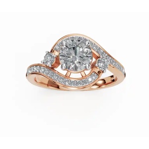 Anillo de diamantes de diseño Premium The Eternal Gaze, corte redondo, 1.048 ct, diamante cultivado en laboratorio, joyería de compromiso de oro, proveedor mayorista en línea. - Product Image 1