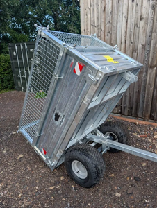 1 Ton Galvanised Mechanical Tipping Trailer Dump Trailer agricultural machinery equipment - Product Image 3