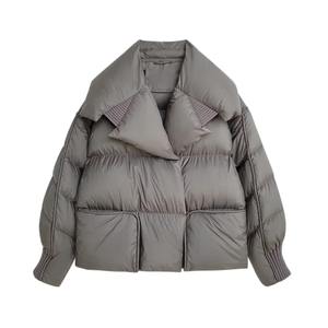 2024 <b>Women's</b> Black Duck Coat Removable Sleeves Frosrt Hug Winter Puffer Jacket Short Streetwear Warm <b>Parkas</b> Stand Printed Nylon - Product Image 3