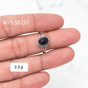 Anillo de Ónice Negro Clásico Plateado con Diseño de Alas para Unisex, para Bodas, Aniversarios, Regalos, Fiestas, Joyería de Moda - Product Image 1