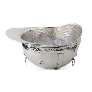 Luxury <b>Ice</b> <b>Bucket</b> with Leather Handle & <b>Champagne</b> Handmade Finished Made of Aluminum With High Quality - Product Image 2