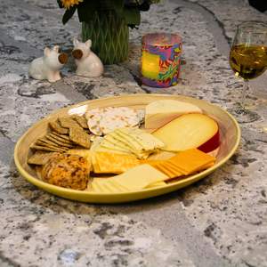 Meilleure vente d'assiettes de service et d'affichage en bambou filé ensemble de 3 assiettes naturelles rondes biodégradables - Product Image 4