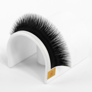 Cils en éventail faciles à poser, brun foncé, cils volumineux les plus vendus, extensions de cils en éventail faciles à poser, plateaux d'extensions de cils en gros - Product Image 1